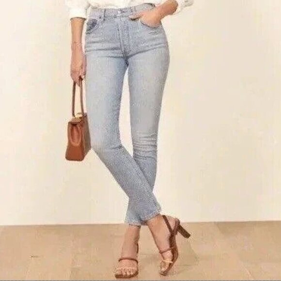 Reformation Montego Women's High Rise Button Fly Skinny Jeans size 26 - Picture 2 of 7